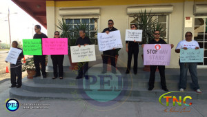 Protest by FCIB workers